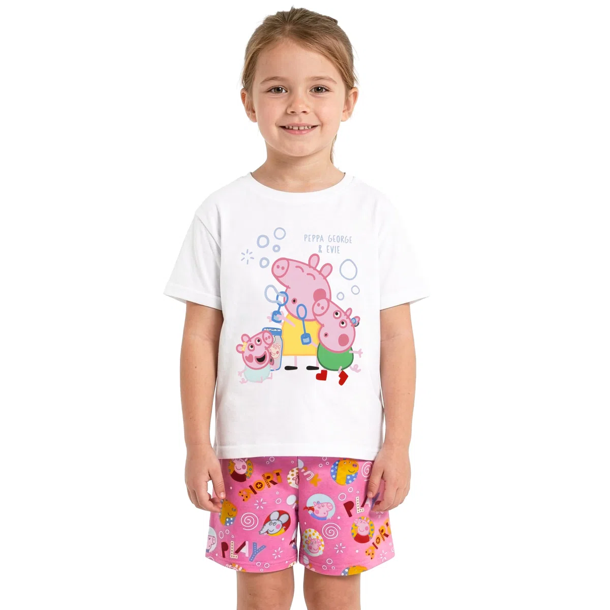 Peppa Pig Pijama para Niña, Pijama De Peppa, George Y Evie para Niña, Pijamas Infantil