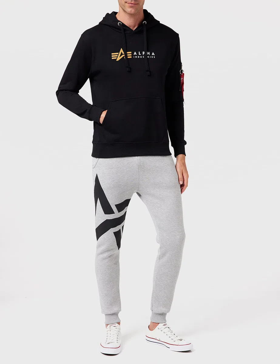 ALPHA INDUSTRIES Alpha Label Hoody Sudadera Hombre (Pack de 1)