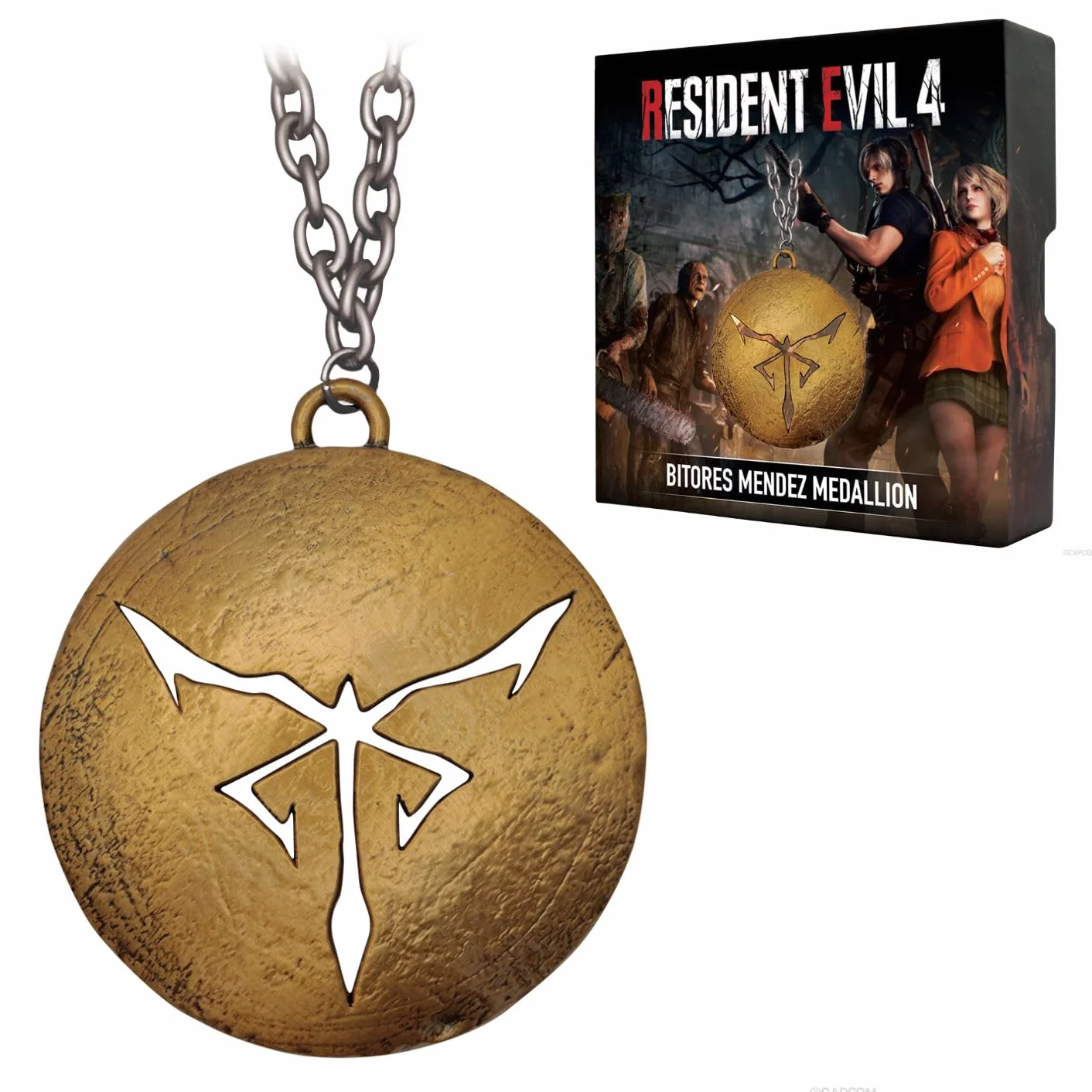 FaNaTtik Resident Evil 4 Bitores Mendez - Medallón de metal coleccionable en cadena