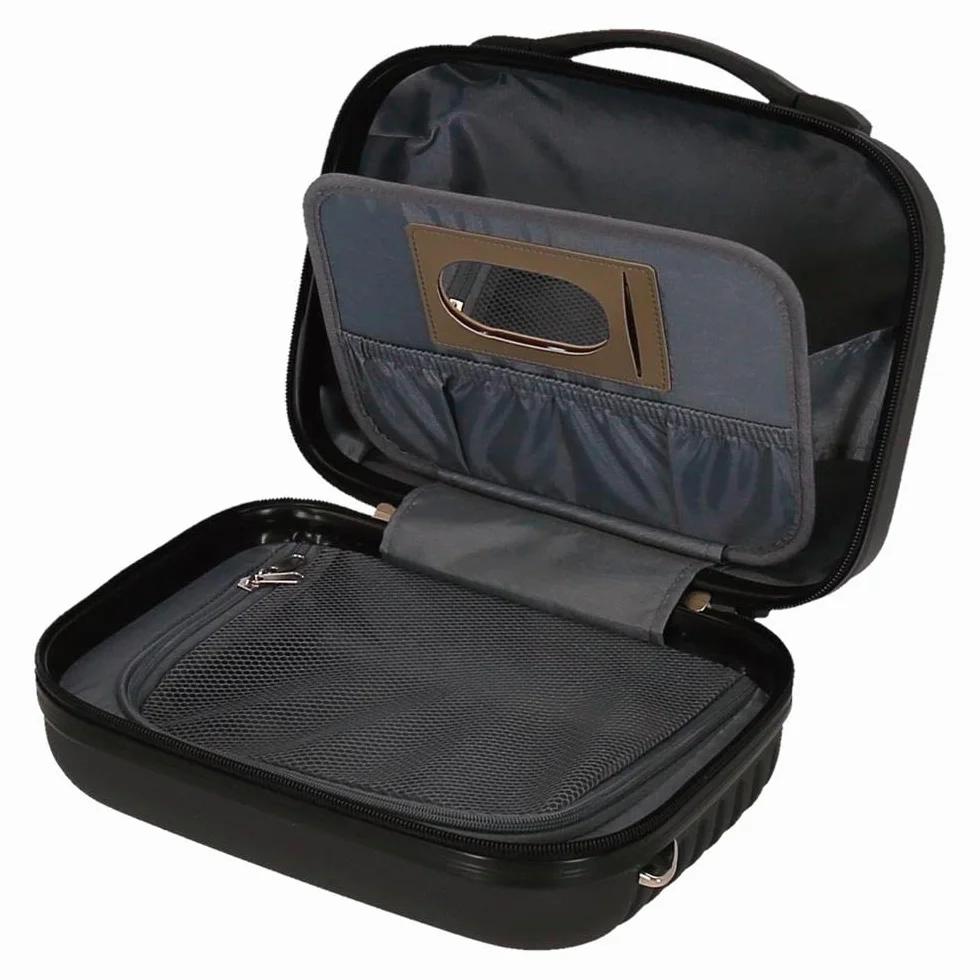ROLL ROAD India, Neceser ABS Adaptable Unisex Adulto, Negro (Black), Media