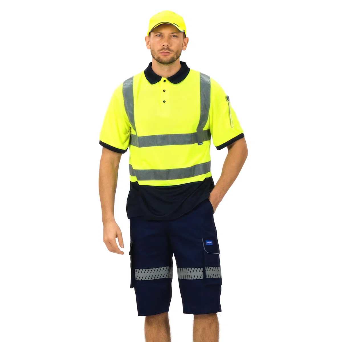 AYKRM Camisetas Polos de Seguridad Reflectante Alta Visibilidad 7 Colores