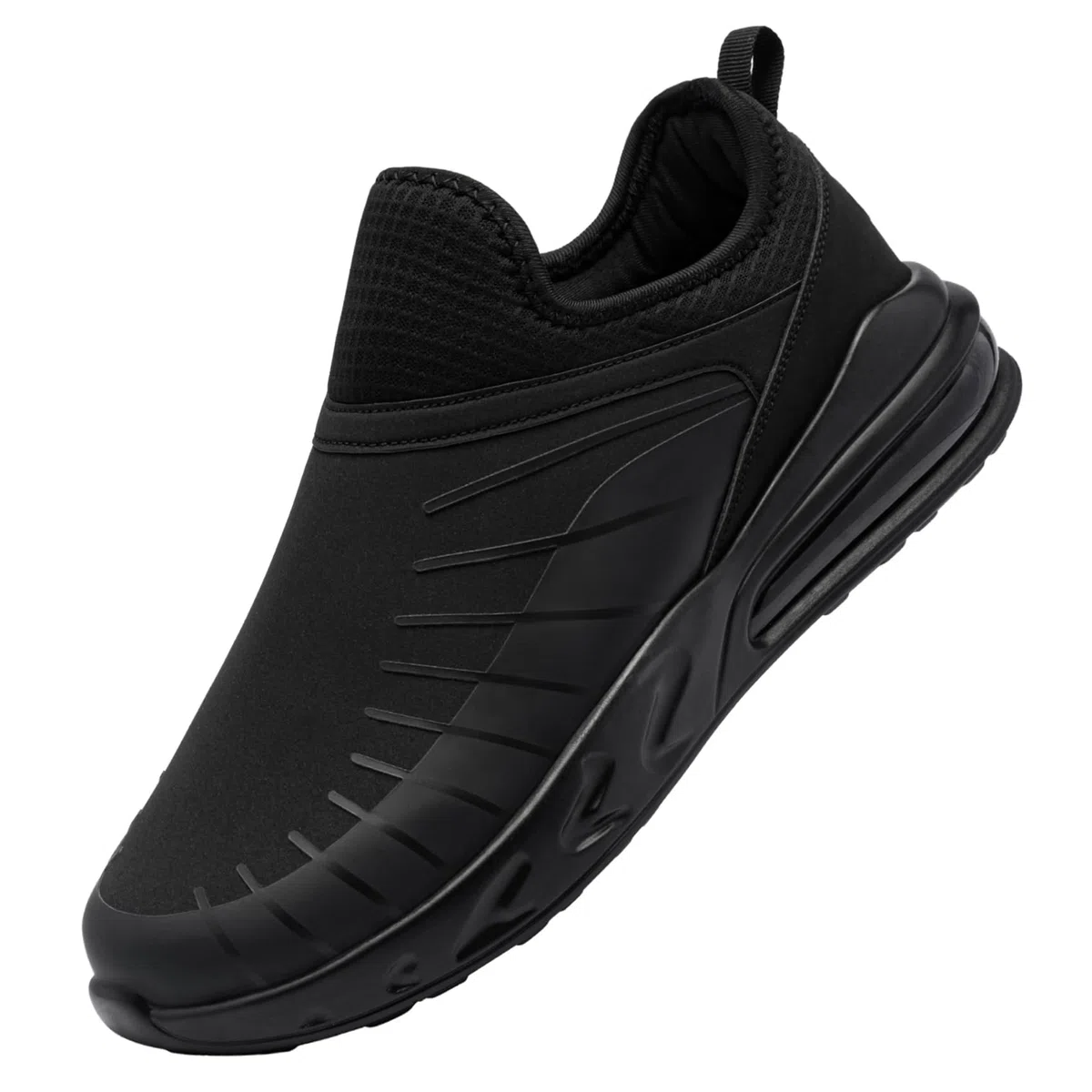 LARNMERN Zapatos Antideslizantes Mujer Zapatillas de Cocina Hosteleria Slip-On Calzado Casuales colchón Aire Camina Impermeable,negro/43.5 EU