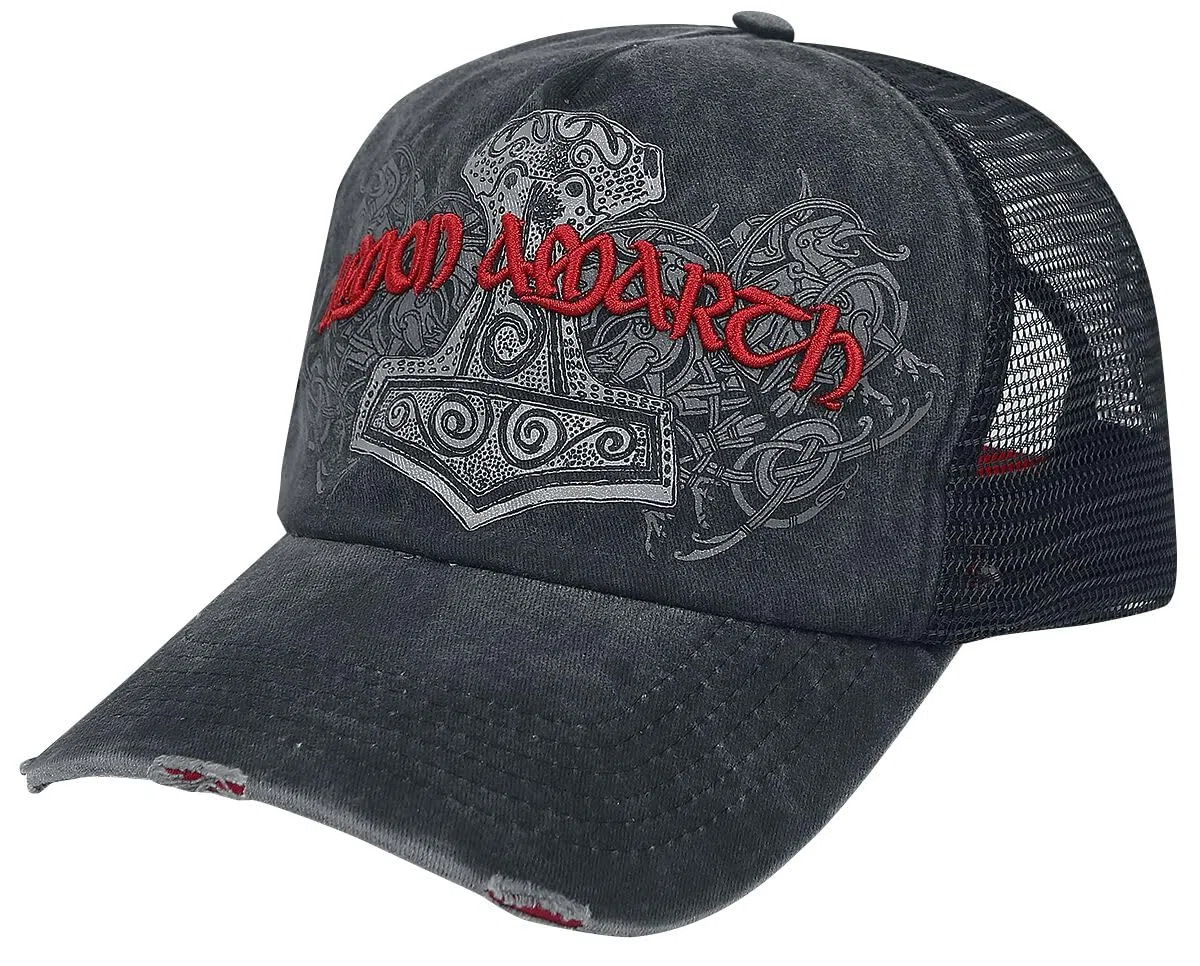Amon Amarth Hammer - Trucker Cap Hombre Gorra Gris 50% algodón, 50% poliéster
