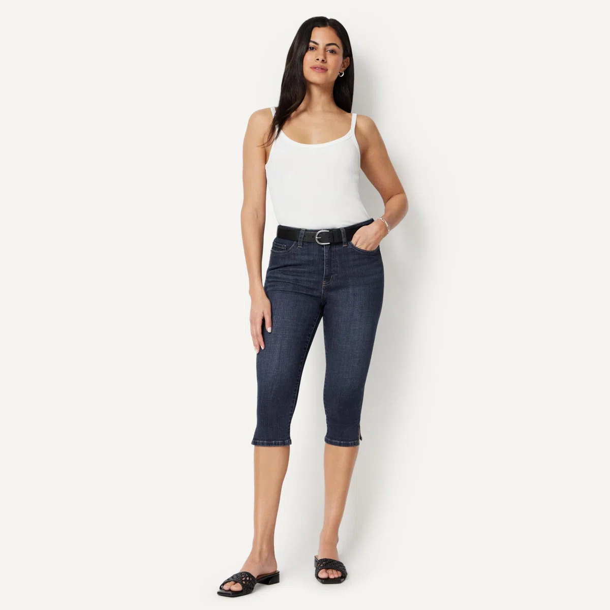 Amazon Essentials Vaqueros Tobilleros de Talle Alto Mujer