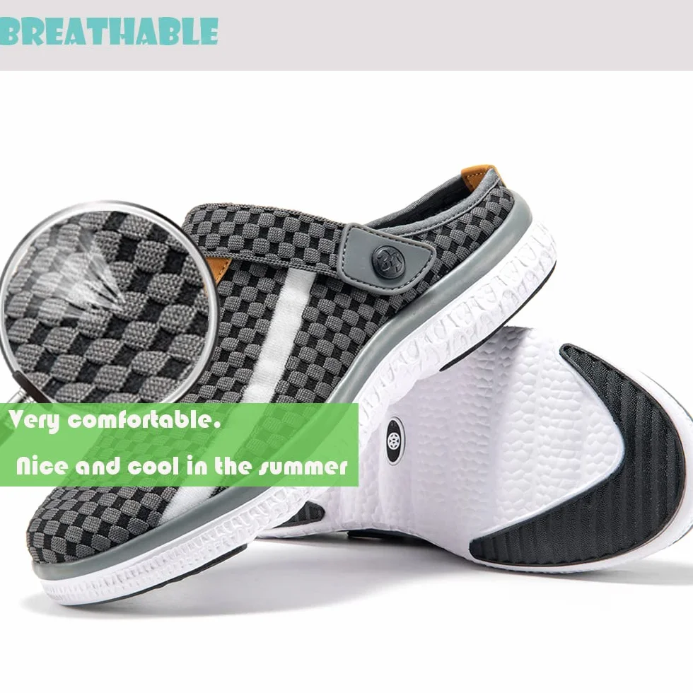 Zuecos y Mules de Verano para Unisex Adulto Slip On Sandalias de Playa Chanclas de Piscina/Casa/Jardín Transpirables Zapatillas Mujer Hombre 36-48