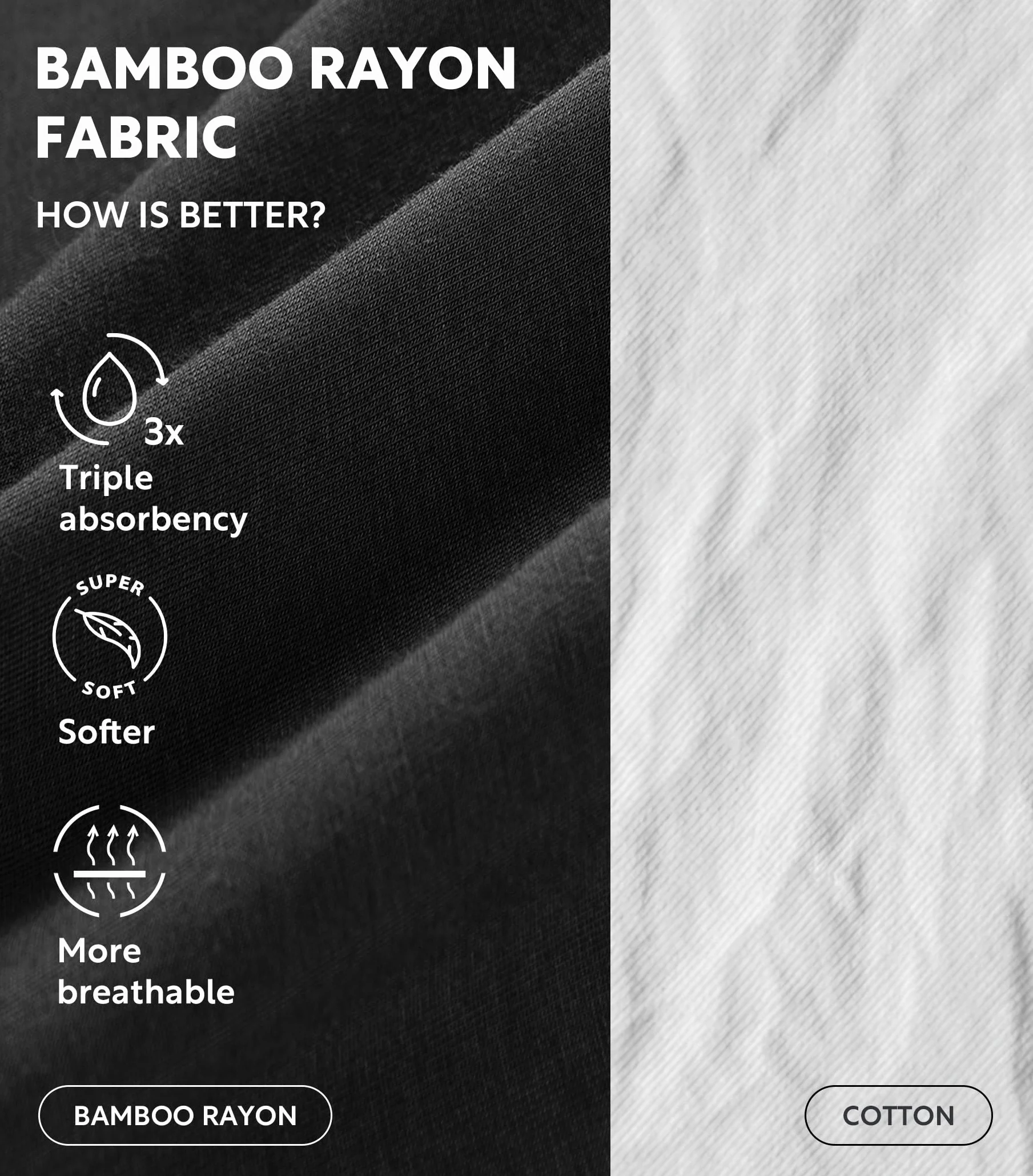 DAVID ARCHY Pantalones de Dormir para Hombre Pantalones Cortos de bambú Pantalones Cortos de Dormir de bambú Suaves, cómodos y Transpirables Pantalones de Dormir con Bolsillos 2 Piezas