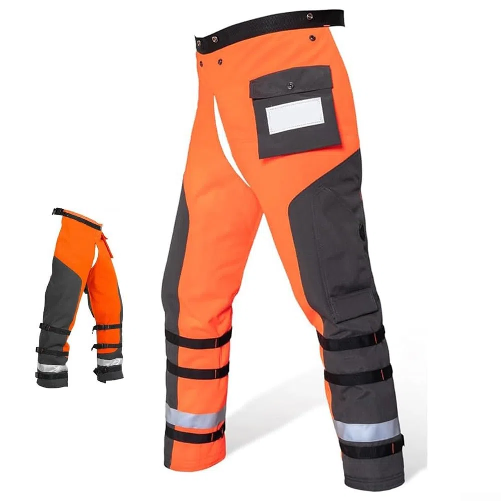 Motosierra de 9 capas, para hombres y mujeres, pantalones protectores de polietileno ligeros con cinturón ajustable y correas de pierna, para tareas de registro y corte