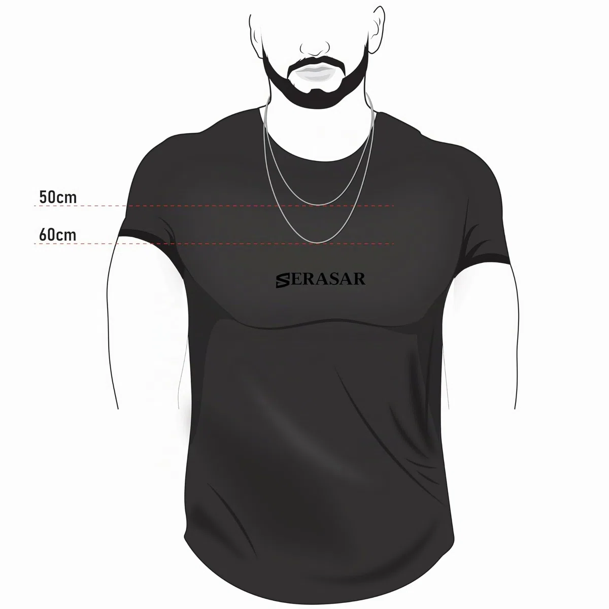SERASAR Collar Premium Hombre [Divine] | Acero quirúrgico inoxidable 316L | Resistente al agua | Cadena sólida | Cierre seguro | Tres colores | Joyero incluido