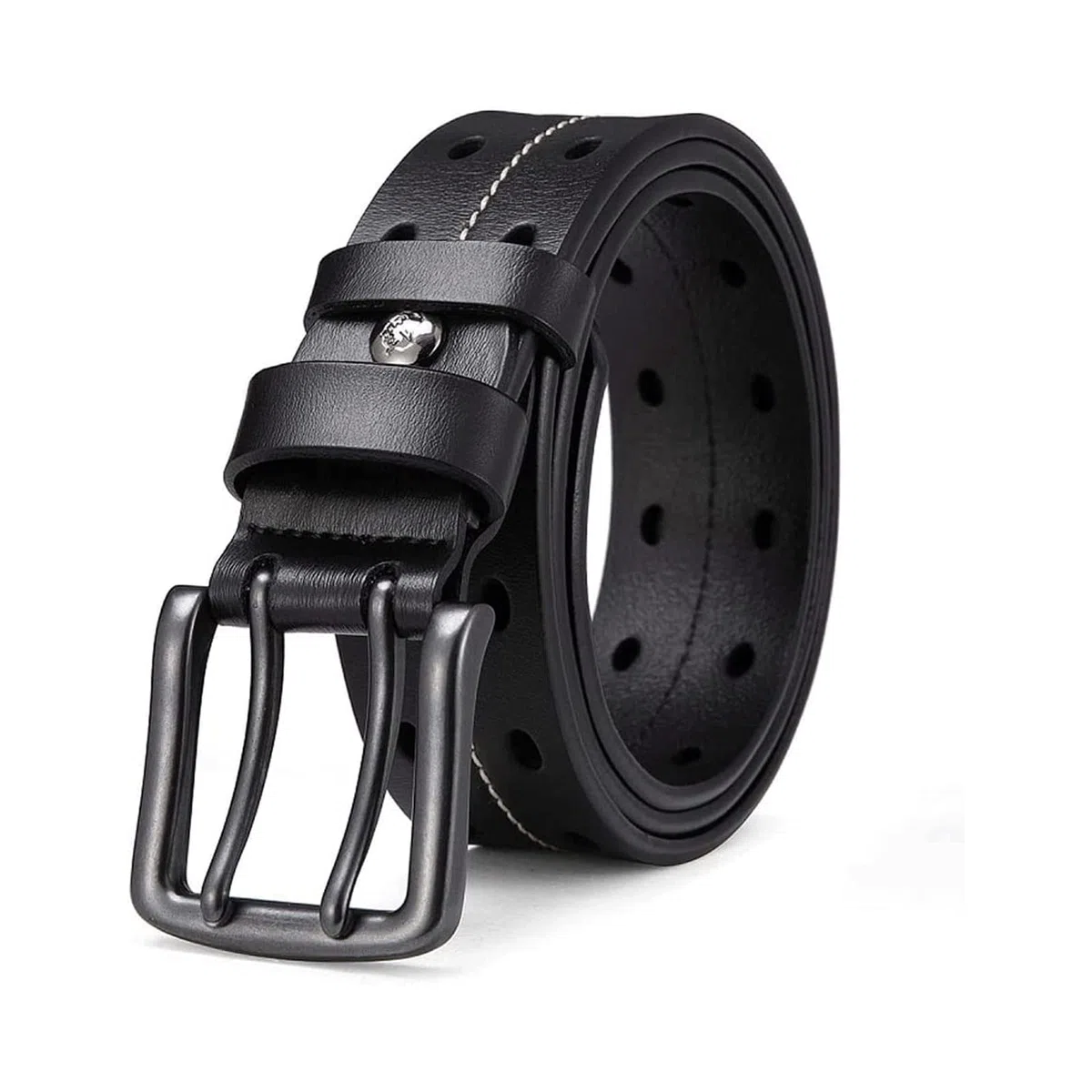 Cinturón de Cuero Genuino Longitud Ajustable Hebilla de Pin de Cuero Cinturón de Cuero Genuino de Vaca Varios tamaños Cinturón de Moda Informal para Hombres