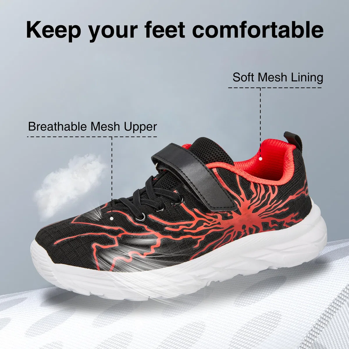 Zapatillas Deportivas para Niños y Niñas Cómodas con Velcro para Running Shoes Al Aire Calzado Trekking Zapatos Casuales28-39 EU