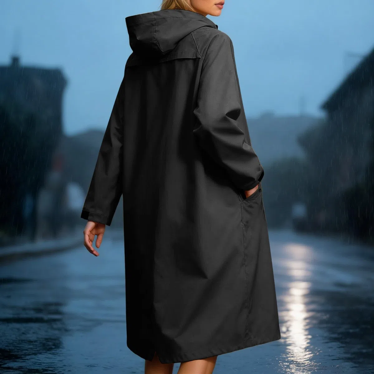Genérico Impermeable Hombre - Chaqueta Impermeable Cortavientos Ajustable Ligero Para Mujer Abrigo Rompevientos Lluvia Chaqueta De Mujer