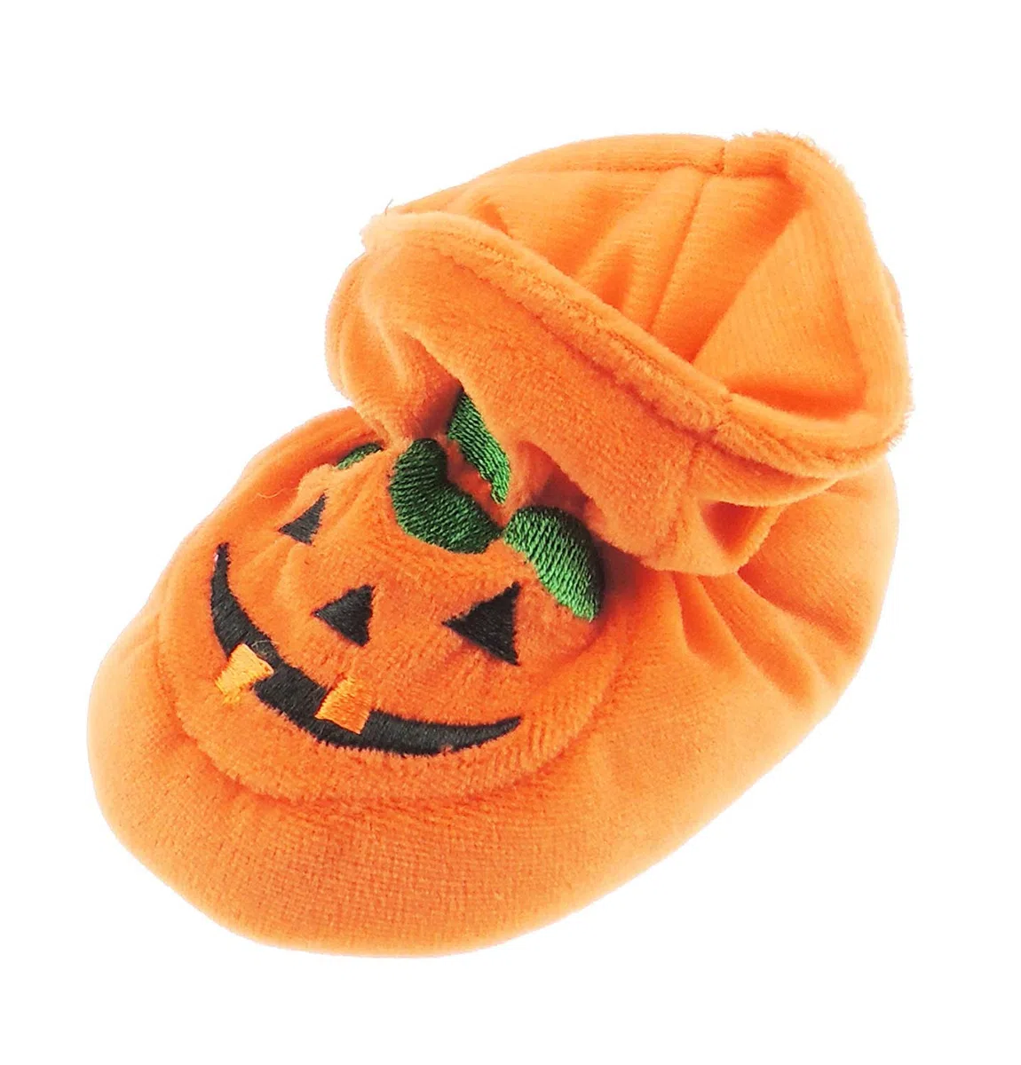 Glamour Girlz Pantuflas para cochecito de bebé y niña, color naranja, para Halloween, Acción de Gracias, calabaza aterradora