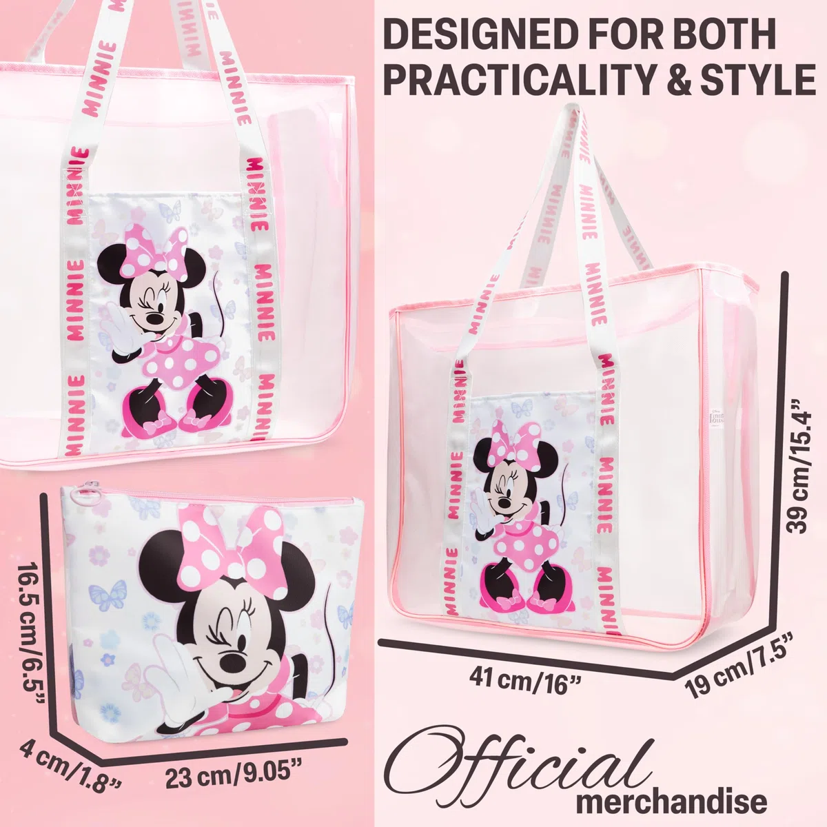 Get Trend Bolso de Playa Mujer Adolescente Bolsa de Verano con Neceser Pequeño para Piscina y Vacaciones Viajes Accesorios para Mujer