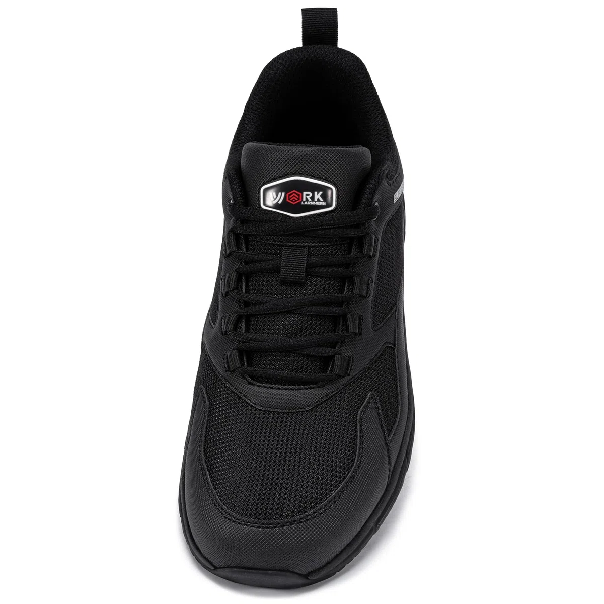 LARNMERN Hombre Zapatos de Cocina Trabajo Antideslizantes Zapatos Hosteleria Zapatillas Cocina Food Service Shoe Camarero Sanitario,Microfibra Negro//42.5 EU