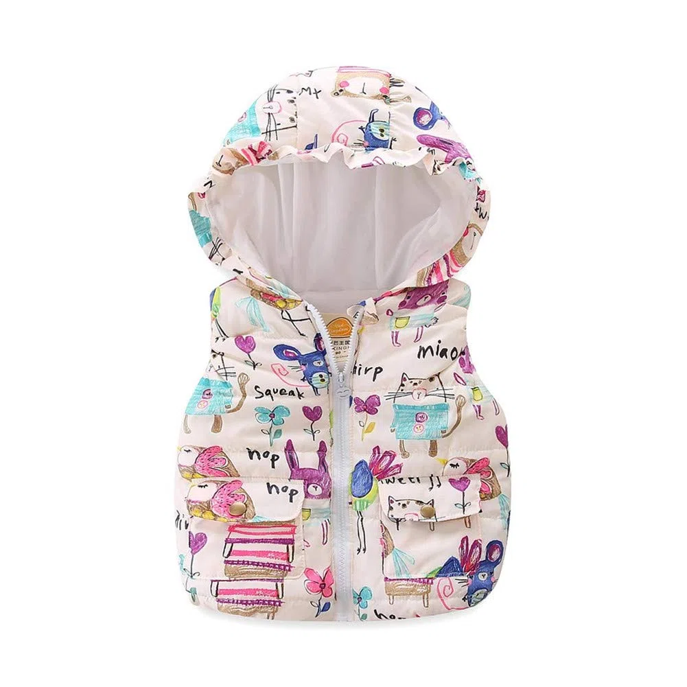 Mud Kingdom Niñas Lindas Chalecos Prendas de Abrigo con Capucha Animal