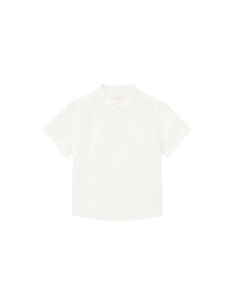 Mayoral Camisa m/c Cuello Mao Lino para bebé niño 12 Meses (80cm)