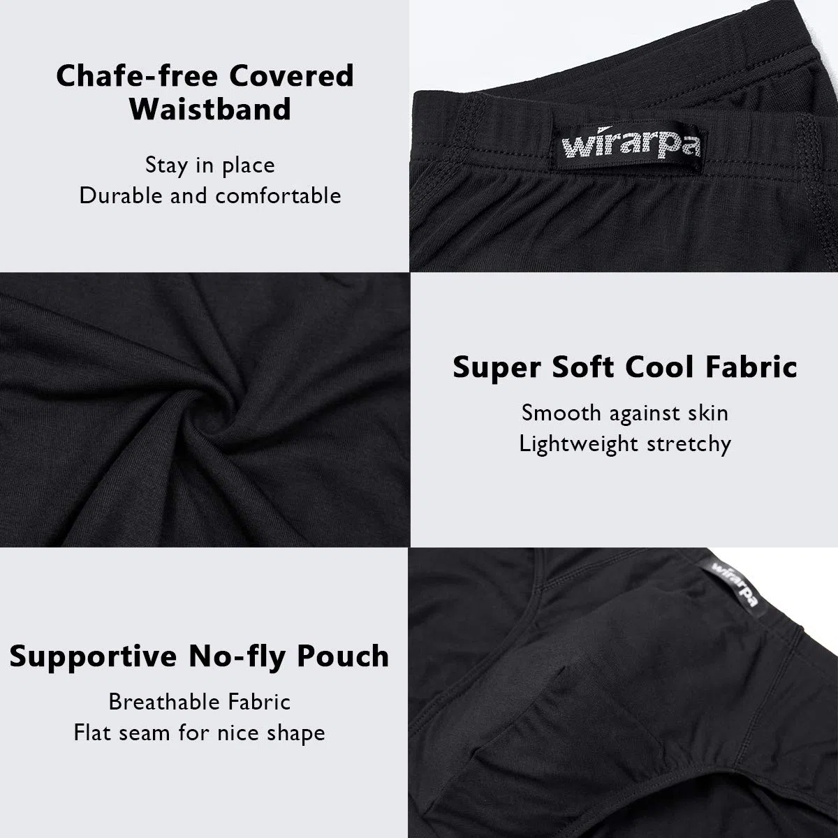 wirarpa Slip Microfibra Hombre Modal Ropa Interior Briefs Calzoncillo para Hombre Pack de 4