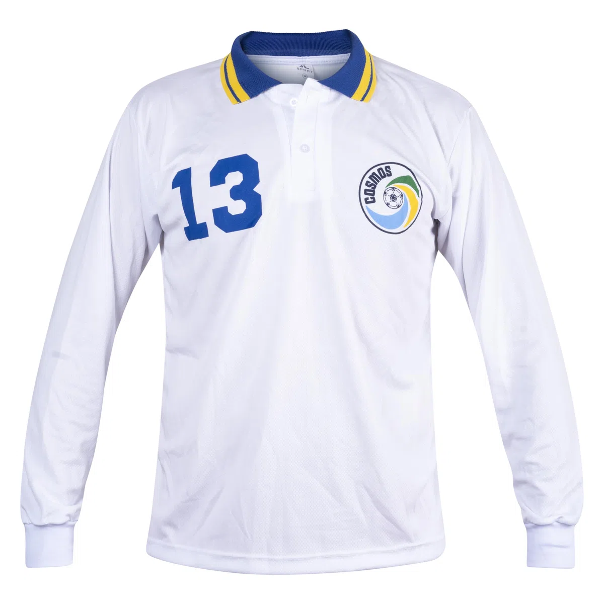 NY Cosmos Neeskens 13 Camiseta de Fútbol Manga Larga Hinchas Deporte Retro Vintage Blanca