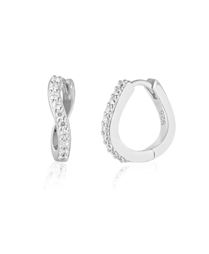 Brandlinger pendientes mujer plata bañados en oro, aros plata mujer, pendientes aro dorados, pendientes pequeños mujer