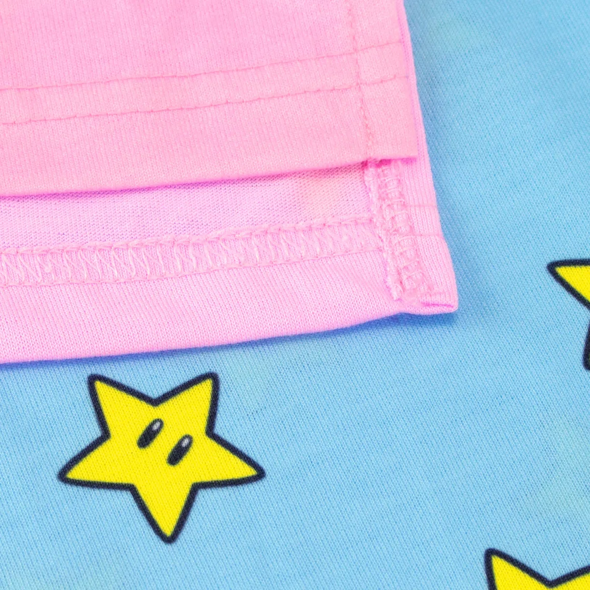 SUPER MARIO Pijama Corto de para Niñas Conjunto de Pijamas para Infantiles 3-4 años Rosa y Azul