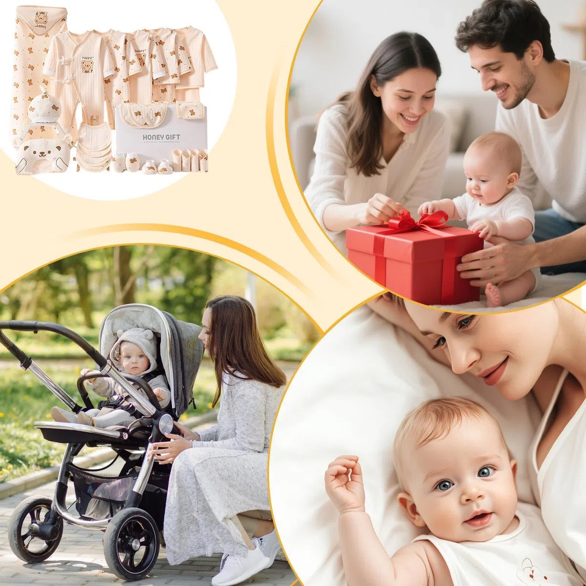 Conjunto de ropa infantil | Body unisex de algodón, suave y transpirable, para fotografía de registro, cumpleaños, mamá, ducha, hogar