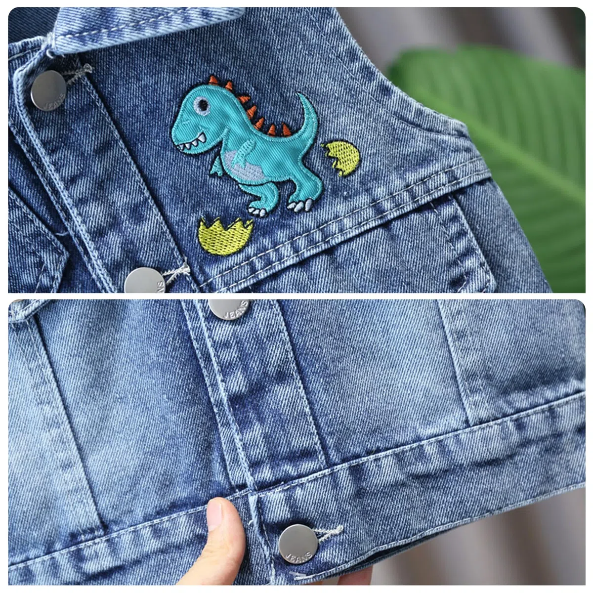 Chaleco para niños Chaleco vaquero chaleco vaquero de algodón de dibujos animados chaqueta sin mangas chaleco sin mangas para primavera y otoño
