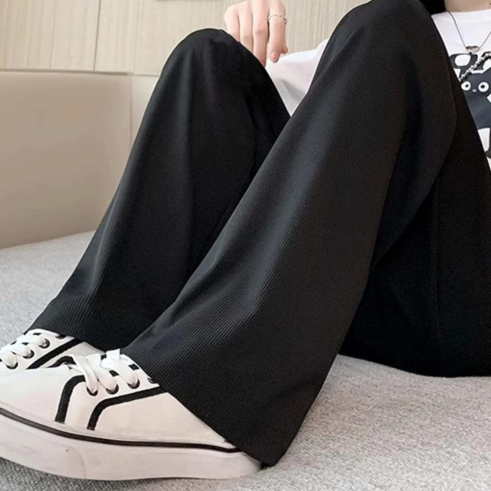 Pantalones Premamá de Pierna Ancha,Pantalones Largos Sueltos Casuales para Embarazo Trabajo Maternidad