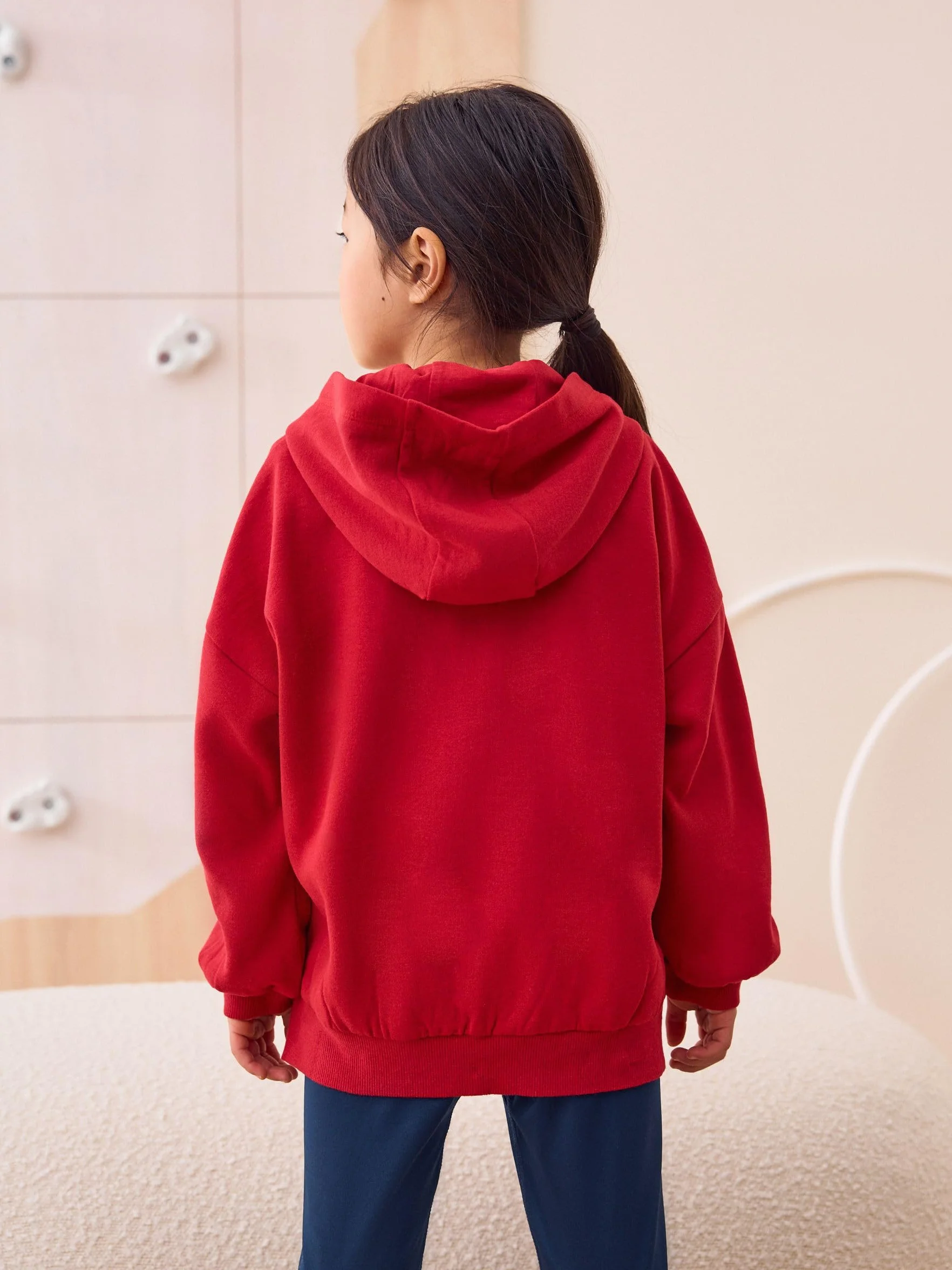 NEXT Niñas Sudadera Deportiva con Cremallera y Capucha Rica en algodón