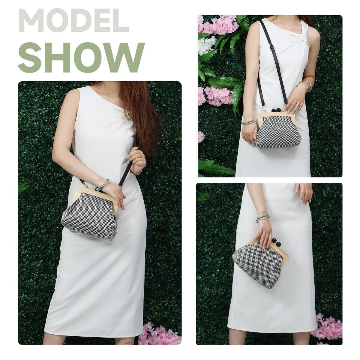 Carteras para mujer Bolso de paja de playa Bolsos bandolera para mujer Bolso de hombro para boda Bolso bandolera de hombro