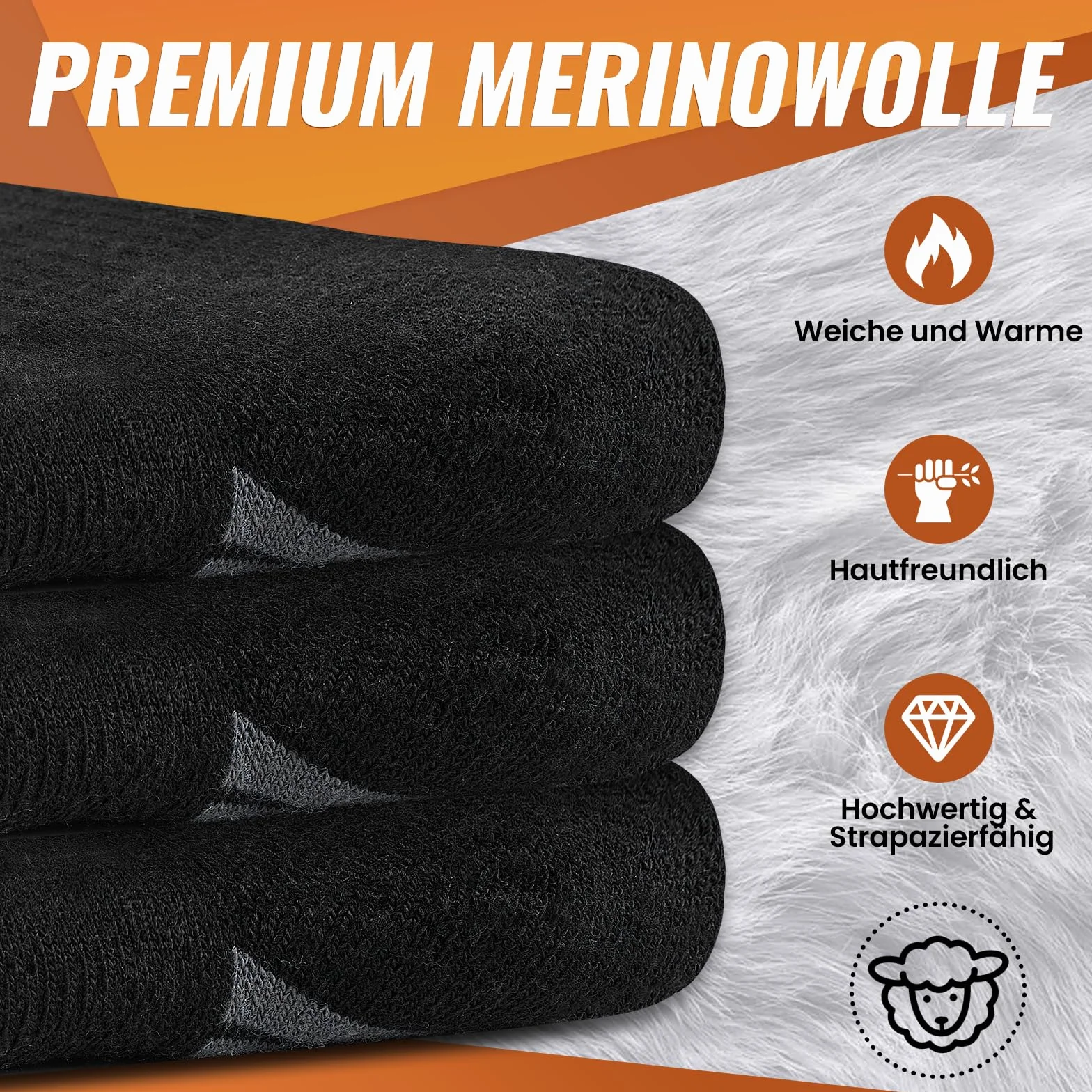 Calcetines de merino para hombre y mujer, 3 pares, térmicos transpirables, invierno, suaves para senderismo