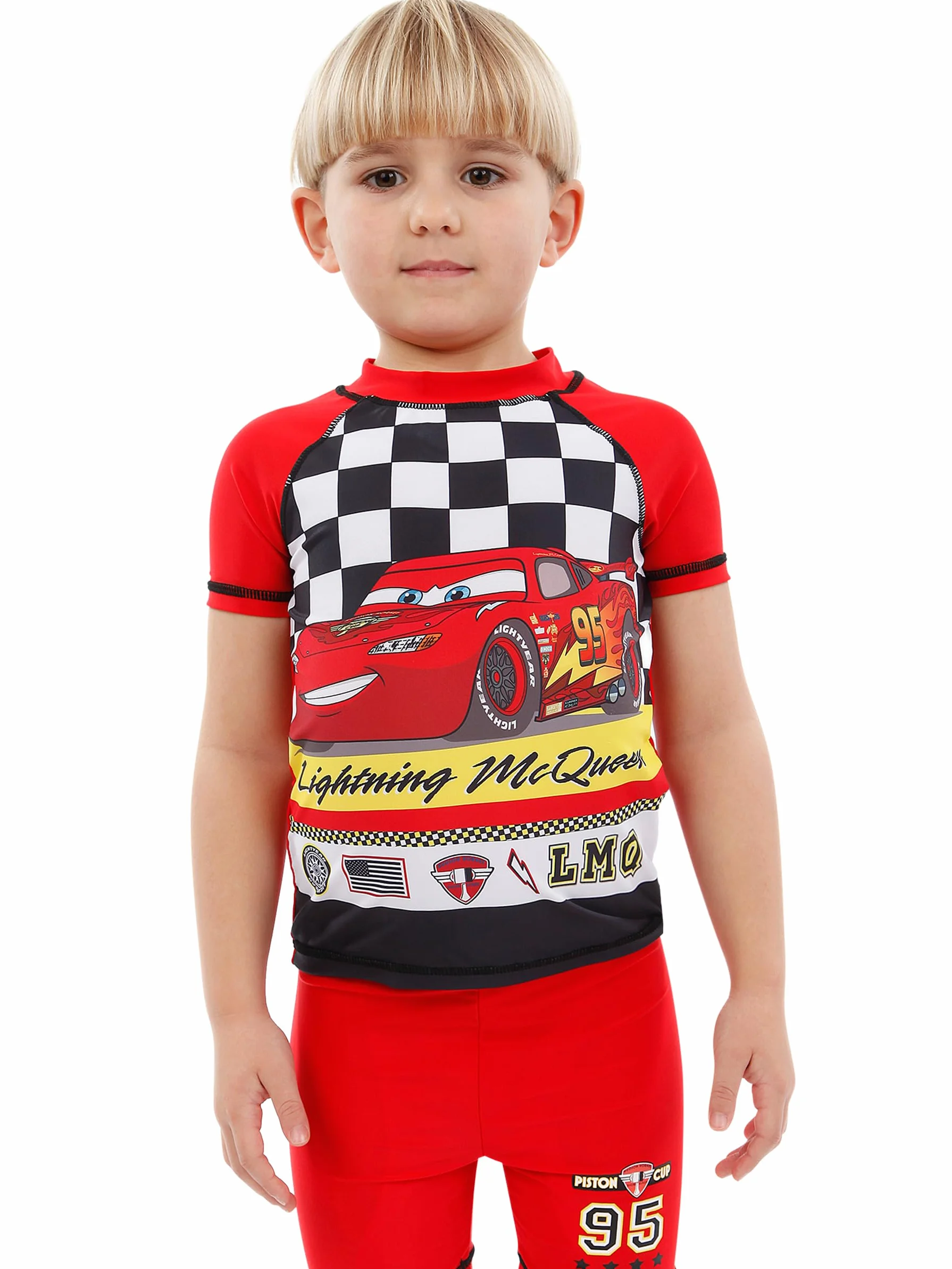 Disney Bañador de Dos Piezas para niño Cars Lightning Mcqueen