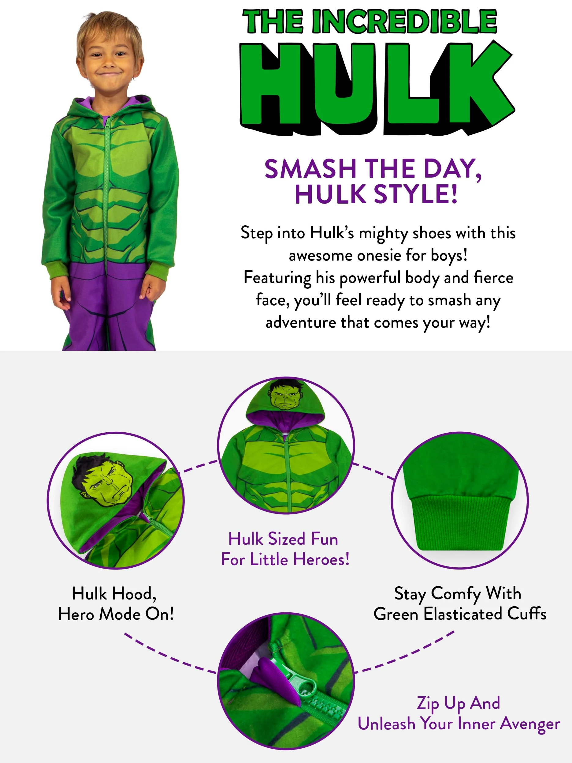 Marvel Pijama Niño | Hulk Pijamas Polares | Pijama Polar Niño | Pijama Manta | 2 E 12 Años