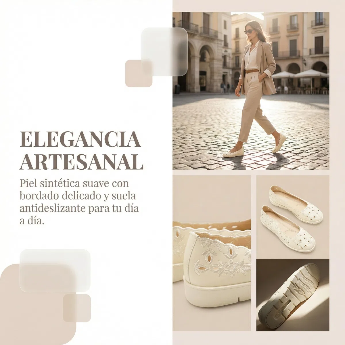 GLAMORA Bailarinas Caladas Mujer Manoletinas Zapatos Planos Mujer Puntera Redonda Zapatos Cómodos Transpirables Primavera Verano Ligero Flexible Suela Gruesa