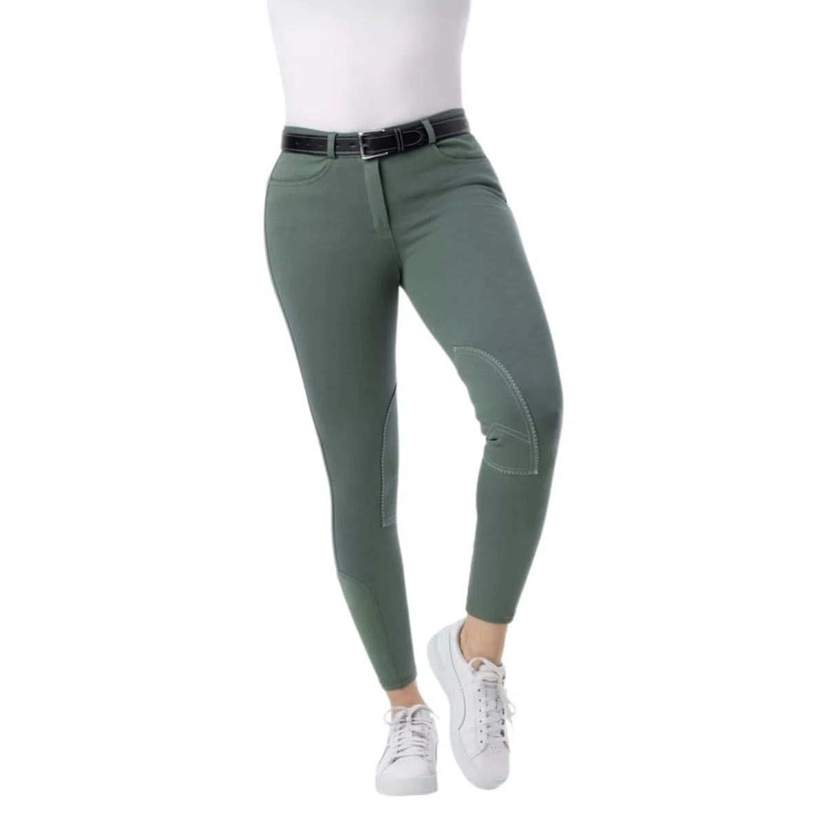 RIDING WORLD - Pantalones de equitación para mujer y niños Alexandrie | Pantalones de equitación con ribete en las rodillas de tela | con bolsillos delanteros | Leggings de equitación en seis colores