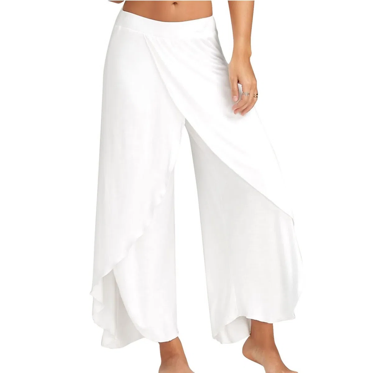 Pantalones de verano 2025 para mujer, holgados, holgados, ligeros, palazzo, talla grande, para yoga, danza