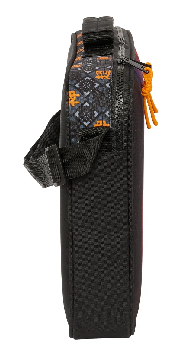 Safta Dragon Ball - Cartera Extraescolares, Maletín Portatodo, Bandolera, Cómoda y Versátil, Calidad y Resistencia, 38x6x28 cm, Color Negro