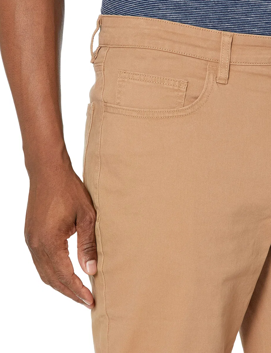 Amazon Essentials Pantalón Chino Elástico Cómodo con 5 Bolsillos y de Ajuste Recto (Previamente Goodthreads) Hombre
