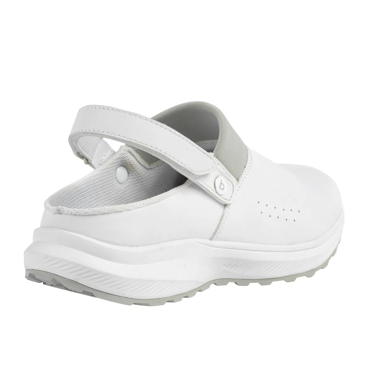 B-well Kai Zuecos médicos blancos – Zapatos de trabajo de enfermería para hombre y mujer, antideslizantes, anatómicos, suela de goma EVA