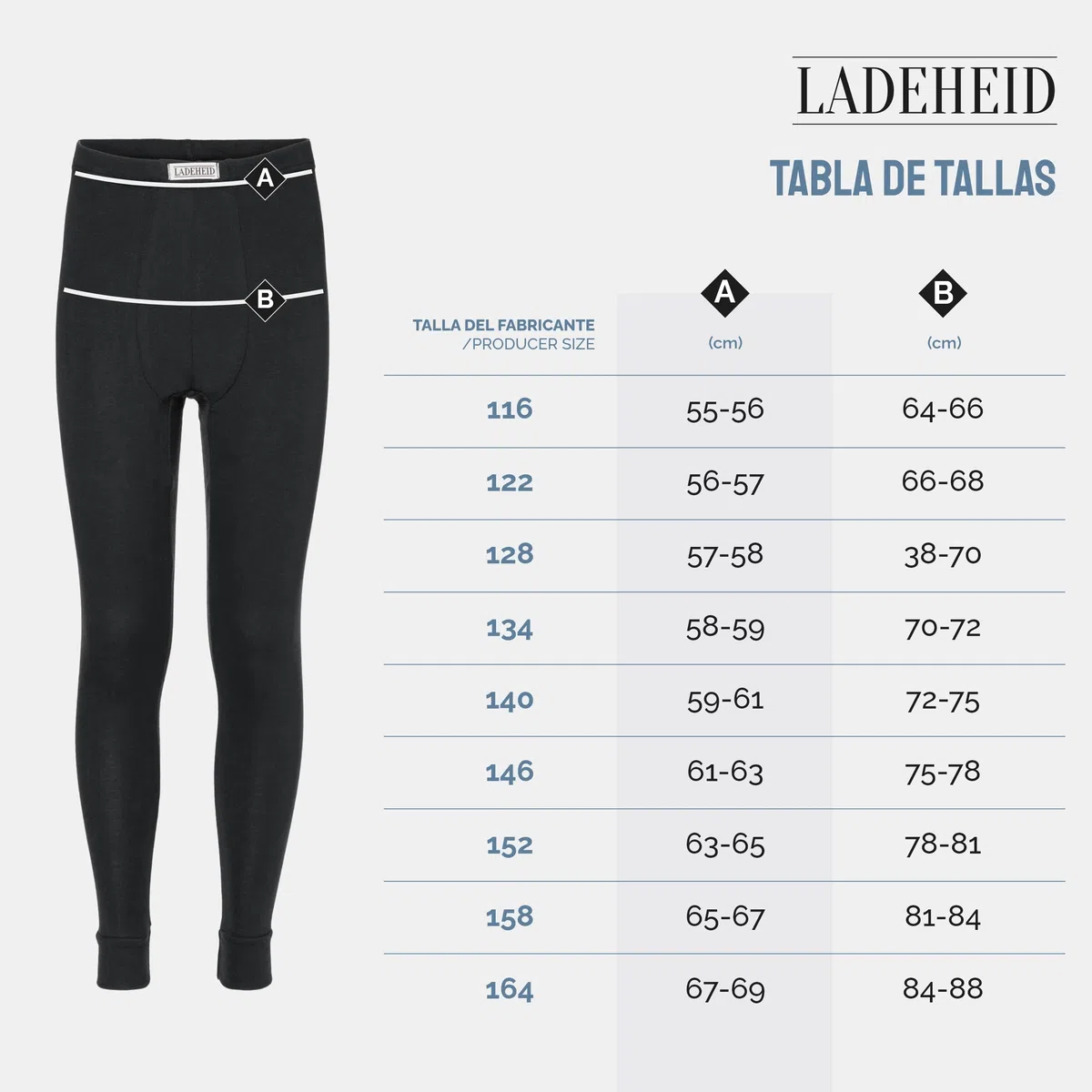 Ladeheid Calzoncillos Niño Largos Algodón - Ropa Termica Interior para Invierno - Pantalones Térmicos Niños Cálidos y Transpirables, Ideal para Frío y Uso Diario LA40-248
