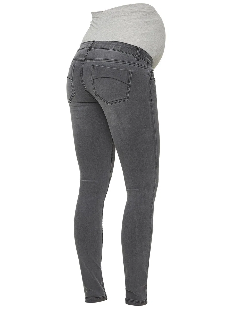 MAMALICIOUS Mllola Slim Grey Jeans A. Noos - Pantalones Mujer