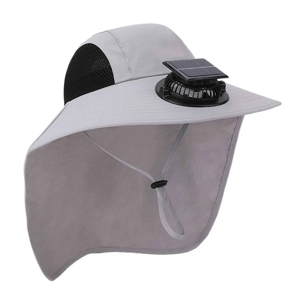 Sombrero Solar con Ventilador - con Ventiladores Alimentados por Energía Solar - Accesorio Impermeable con Protección contra los Rayos UV y ala Ancha para Senderismo, Pesca, Accesorios de Viaje,