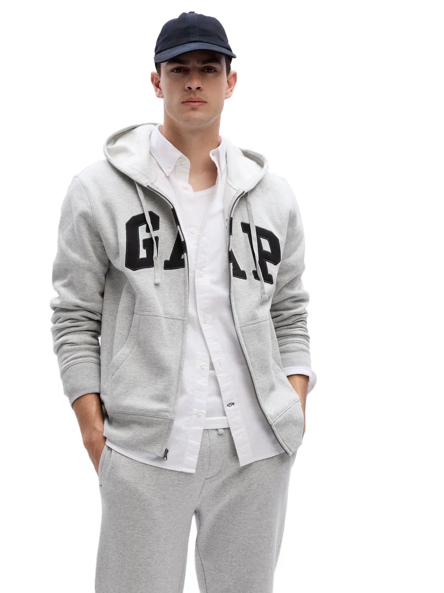 Gap Heritage Logo Full Zip Hoodie Sudadera con Capucha Hombre (Pack de 1)