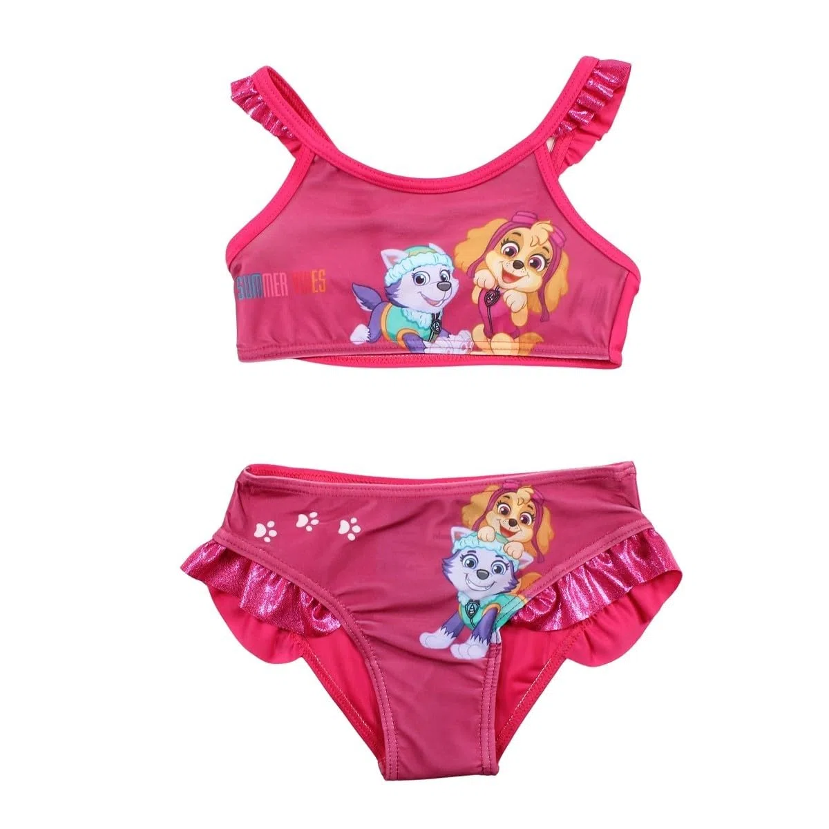 Disney Maillot de Bain Paw Patrol. Juego de Camisa para Nadar para Niñas