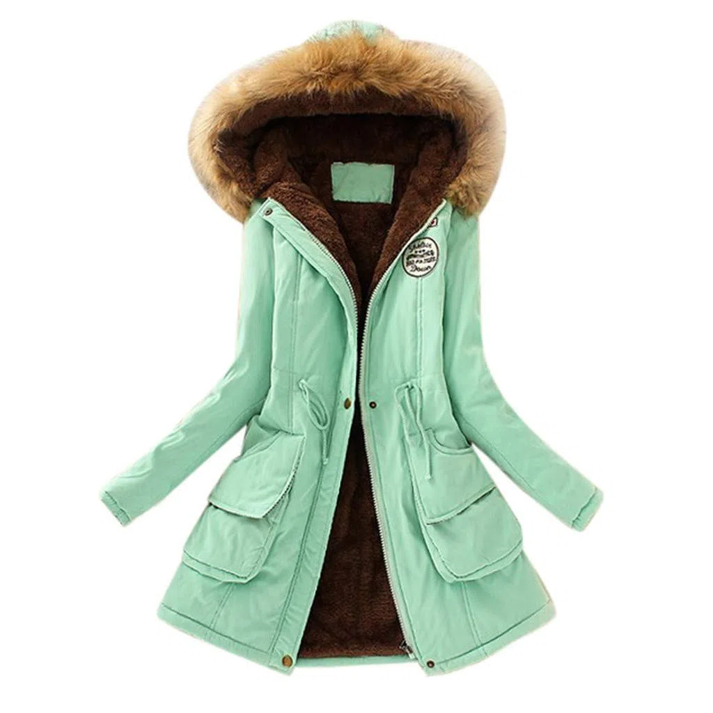 Chaqueta Mujer Invierno Abrigos De Cazadora Forro Polar，Abrigo femenino Chaqueta con capucha ligera para mujer