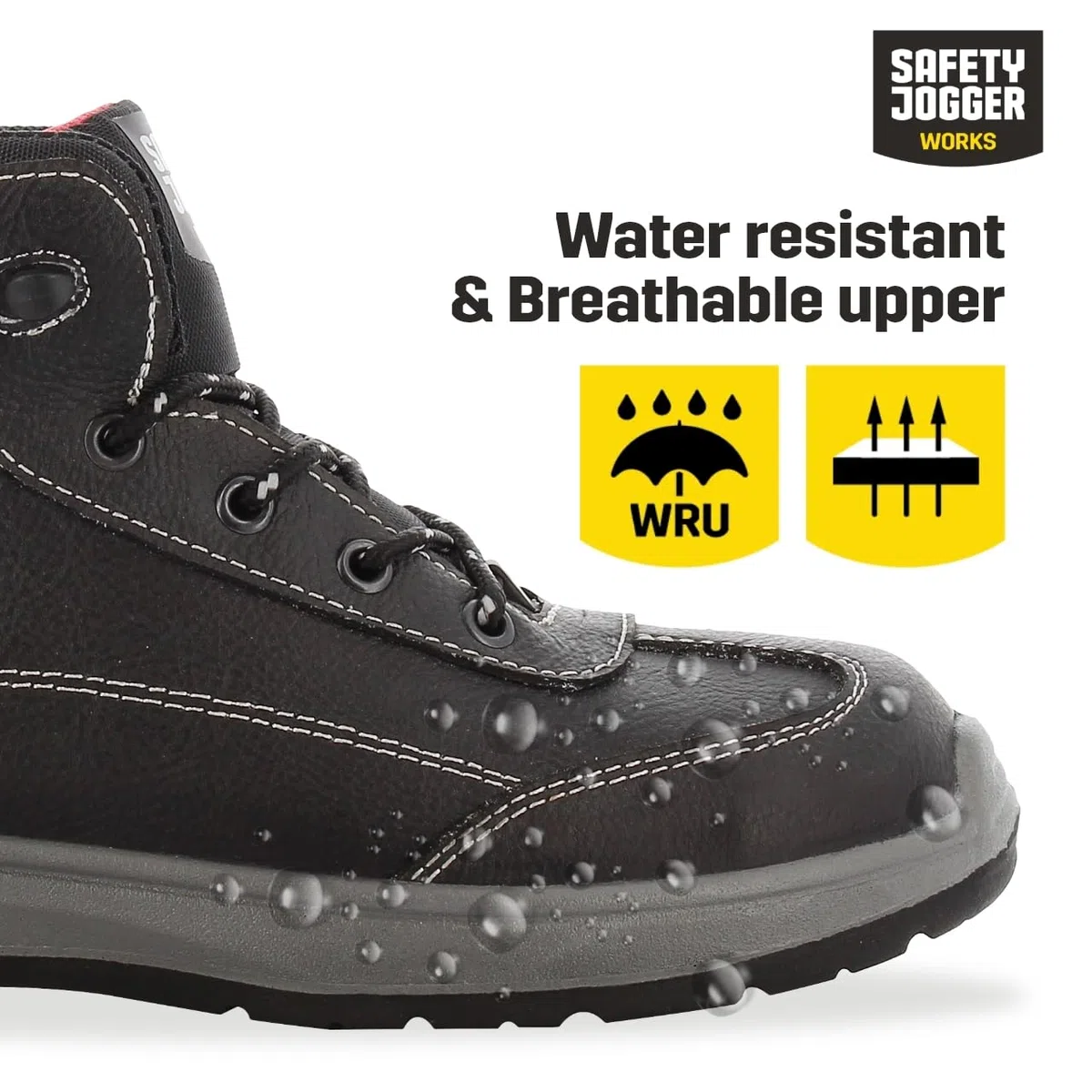 Safety Jogger Force2 Force 2, Unisex-Erwachsene Sicherheitsschuhe, Schwarz (BLK), EU 42