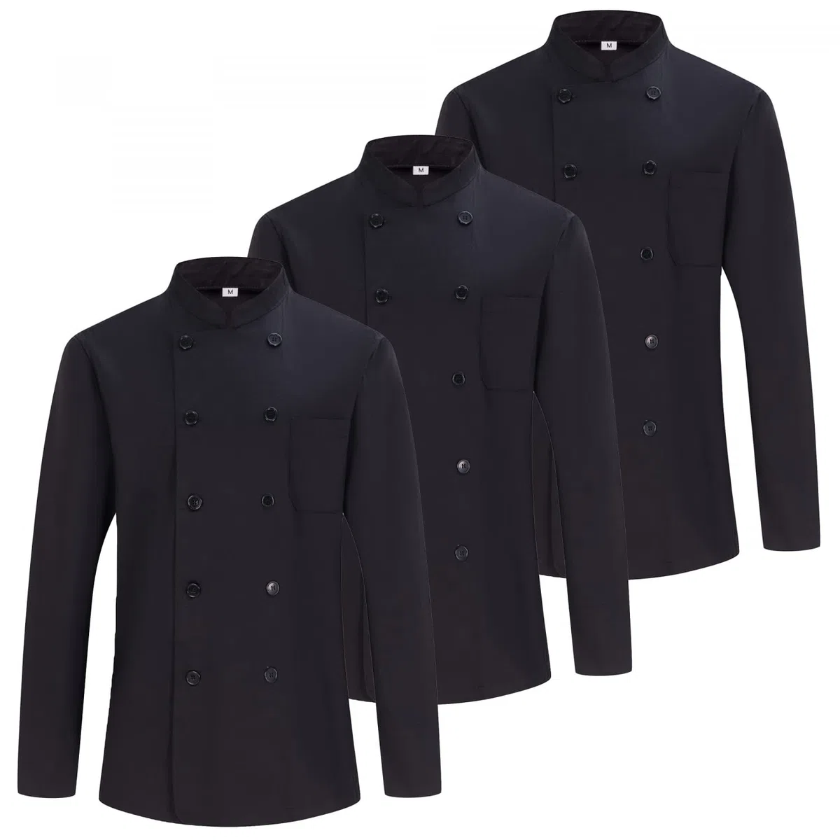 MISEMIYA - Pack 3 Unidades - Chaqueta Cocinero Hombre - Chaqueta de Chef Hombre - Uniforme Hosteleria 3-842