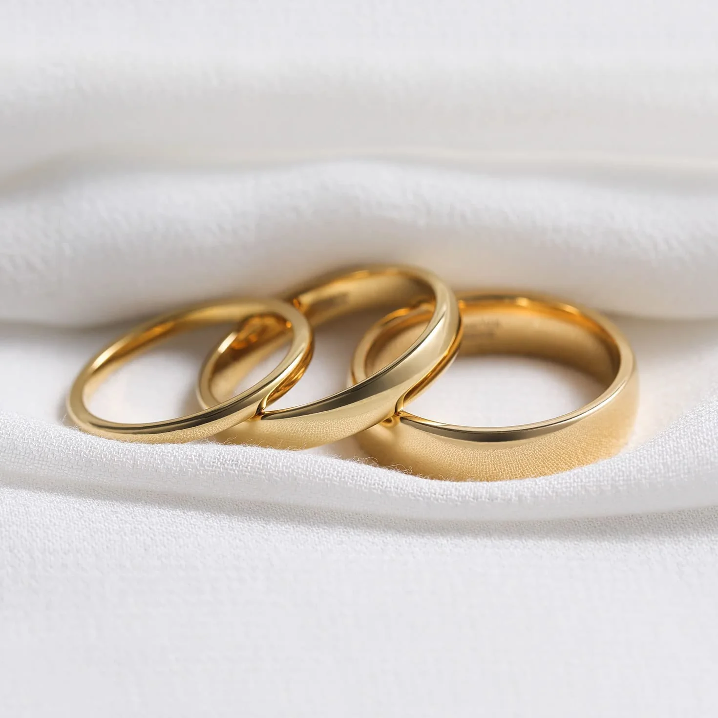 Zakk - Anillo para hombre y mujer, de oro pulido, de tungsteno, alianza, anillo de compromiso para boda, promesa, anillos de 2 mm, 4 mm, 6 mm, 8 mm, talla 47 – 75