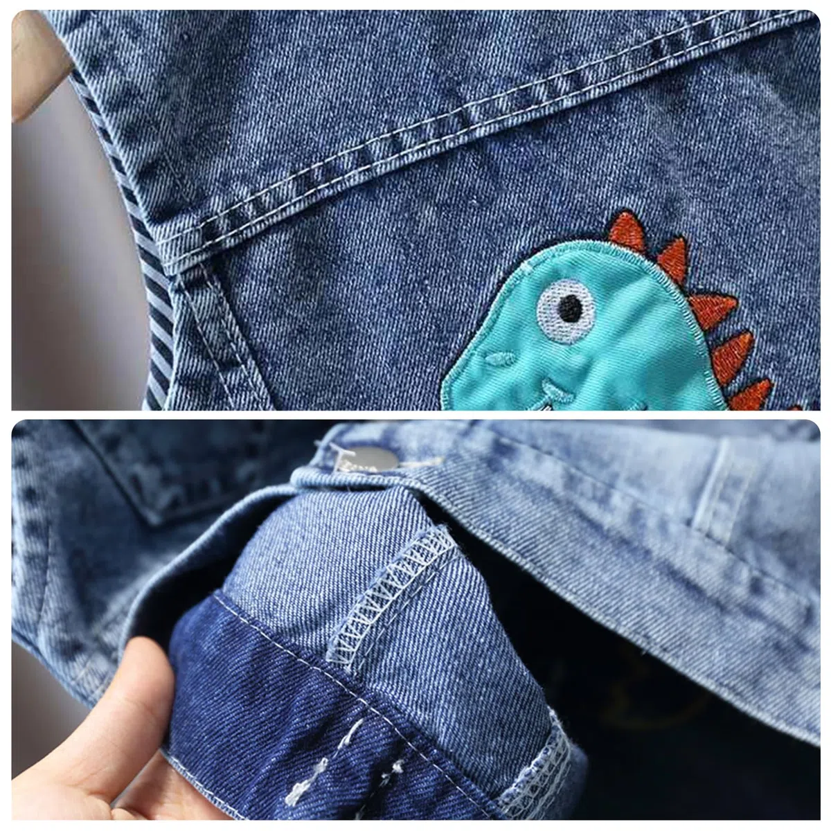 Chaleco para niños Chaleco vaquero chaleco vaquero de algodón de dibujos animados chaqueta sin mangas chaleco sin mangas para primavera y otoño