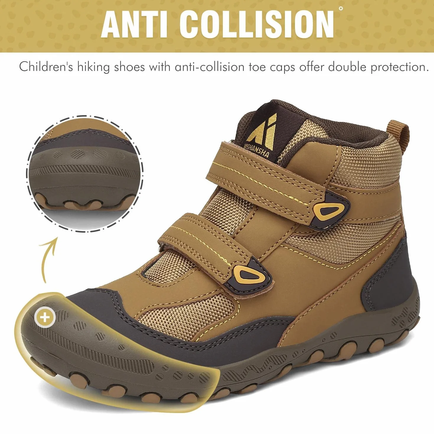 Mishansha Botas de Senderismo Niño Niña Zapatos de Trekking Antideslizante Ligero Zapatillas de Montaña Cómodos Exterior, 028 Marrón, 38 EU