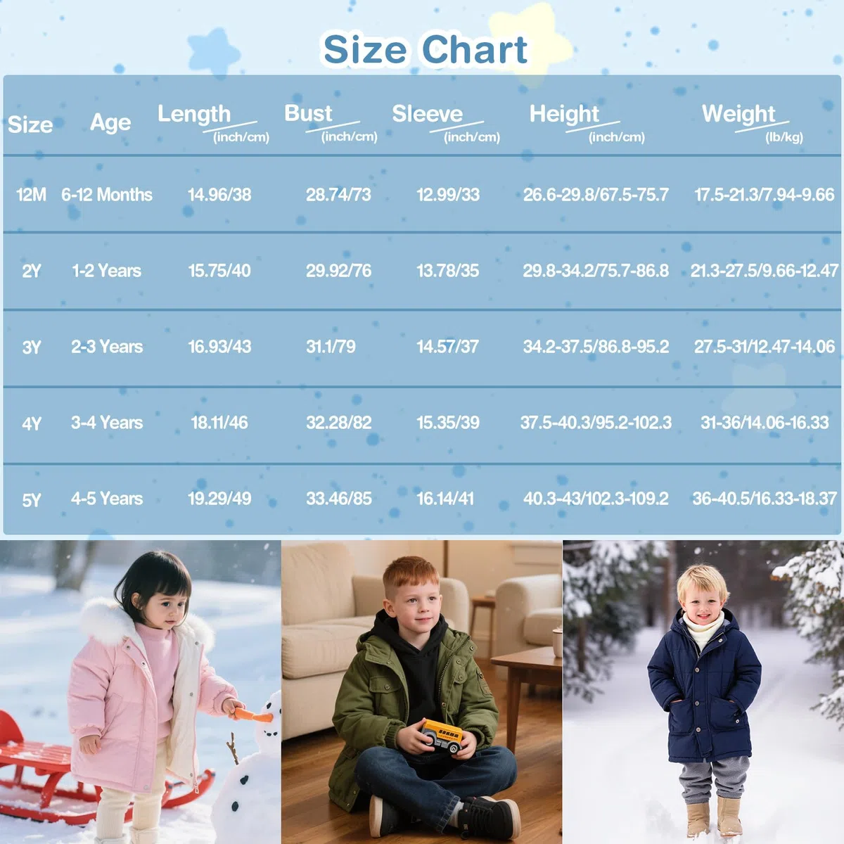 Kids4ever Chaquetas de invierno para bebé niño y niña, abrigos con capucha de dinosaurio, forro polar ártico térmico, cremallera y dos bolsillos, 6 meses a 5 años